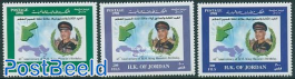 Hussein II birthday 3v