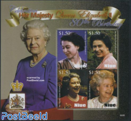 Elizabeth II 80th anniversary 4v m/s