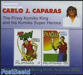 Stamp collecting month, comics s/s