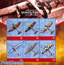 Canouan, Airplanes from World War II 6v m/s